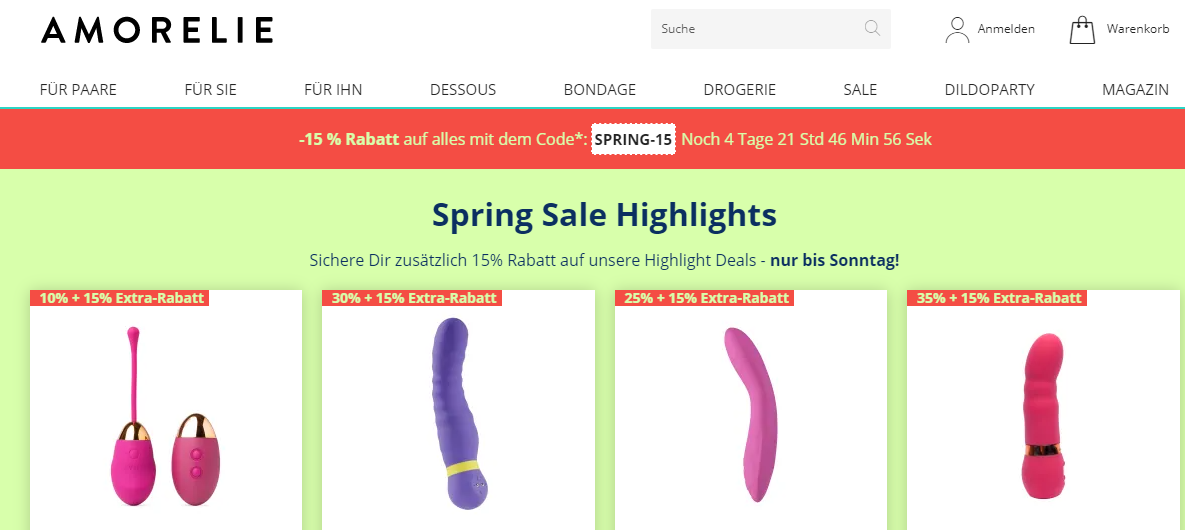 Amorelie SALE: bis zu 50% günstiger